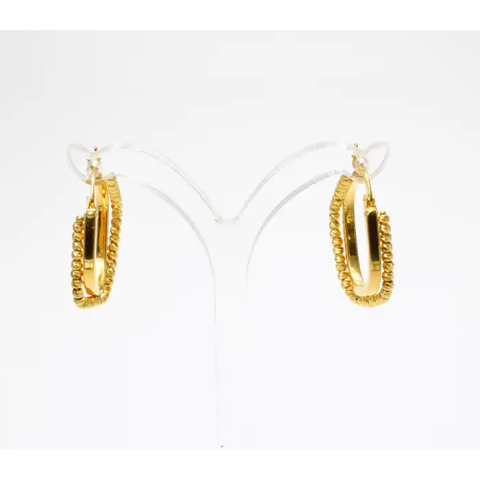 14 Ayar Kare Dorikalı Küpe