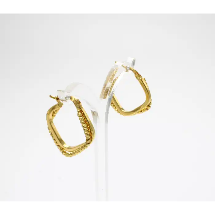 14 Ayar Kare Dorikalı Küpe