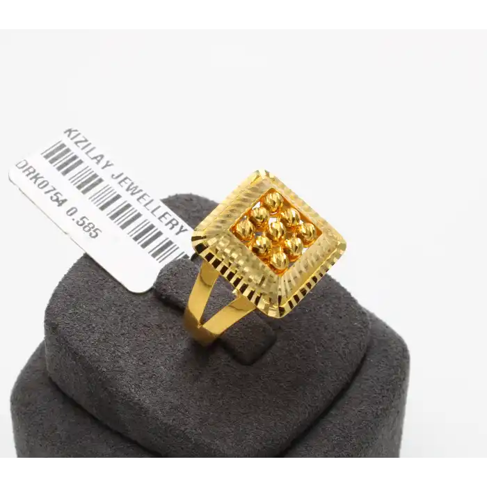 14 Ayar Kare Dorikalı Yüzük