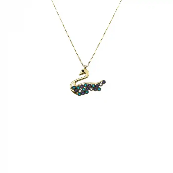 14 Ayar Kuğu Minimal Kolye