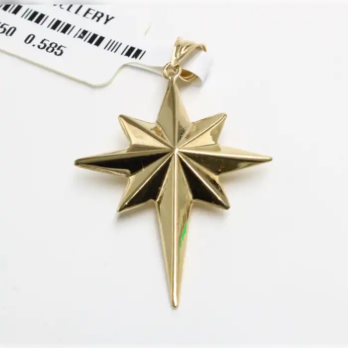 14 Ayar Kuzey Yıldızı Kolye Ucu