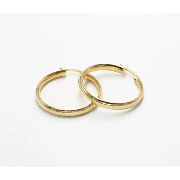 14 Ayar Orta Boy Halka Küpe