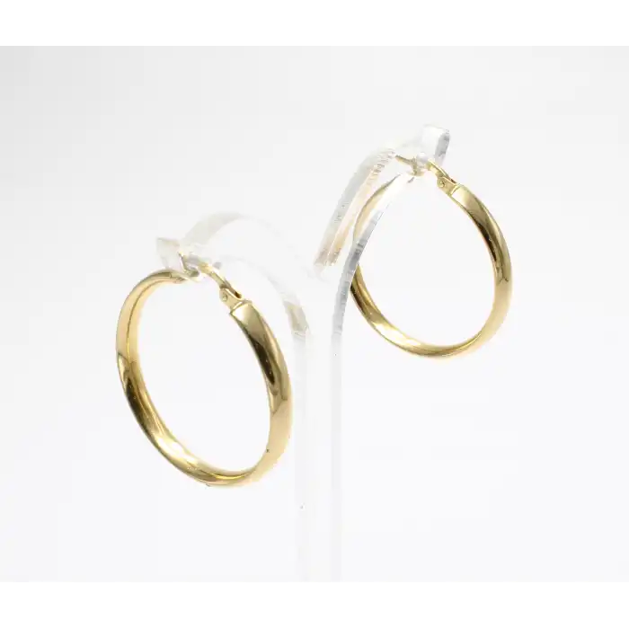 14 Ayar Orta Boy Halka Küpe