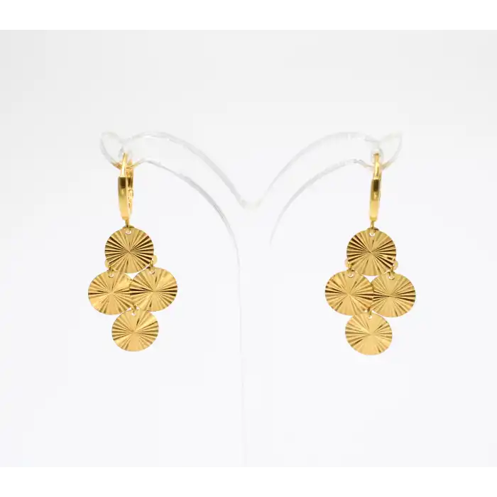 14 Ayar Orta Pullu Küpe