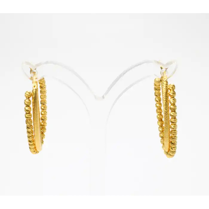 14 Ayar Oval Dorika Küpe