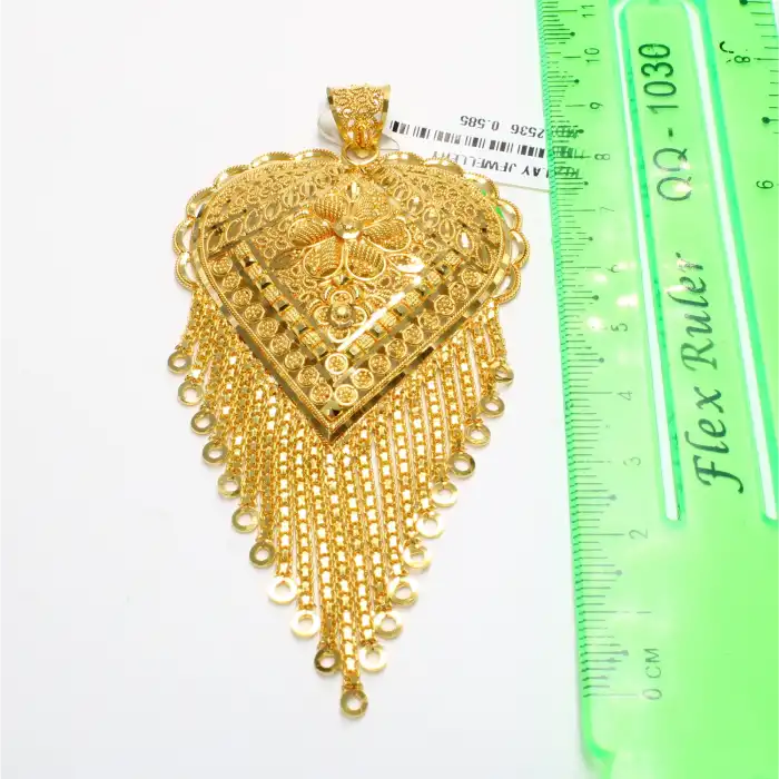 14 Ayar Papatya ışleme Hint Kolye Ucu