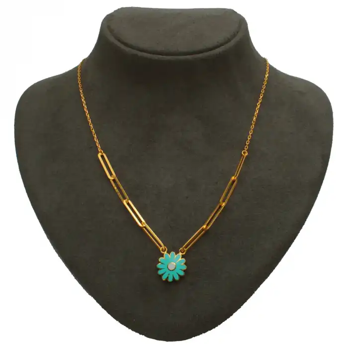 14 Ayar Papatya Kolye