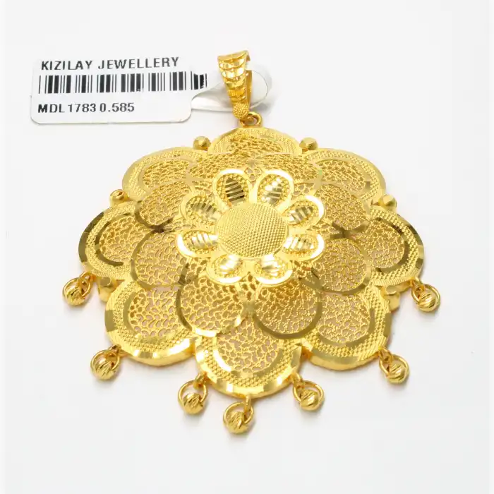 14 Ayar Papatya Model Kolye Ucu