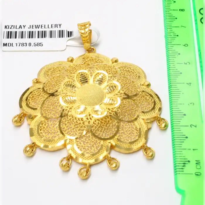 14 Ayar Papatya Model Kolye Ucu