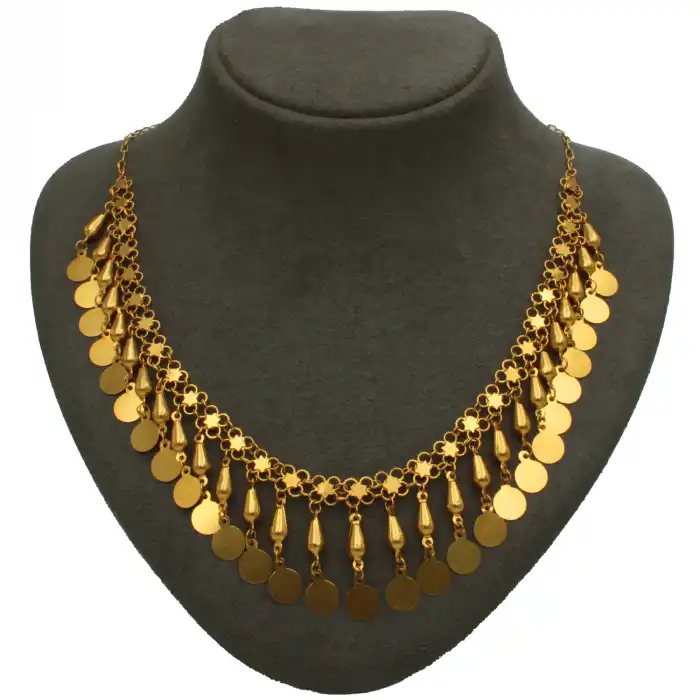 14 Ayar Pullu Arpa Kolye