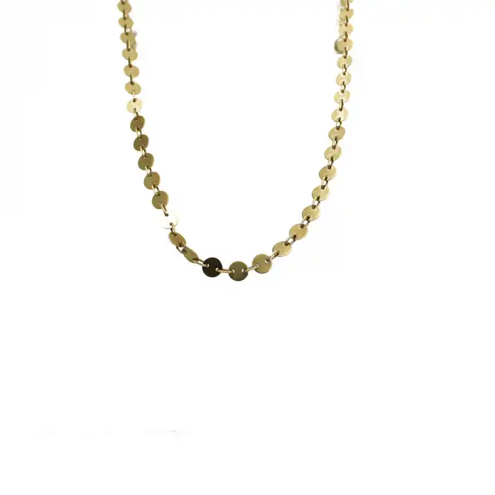 14 Ayar Pullu Minimal Kolye