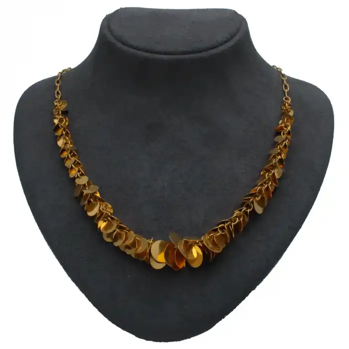 14 Ayar Pullu Salkım Kolye