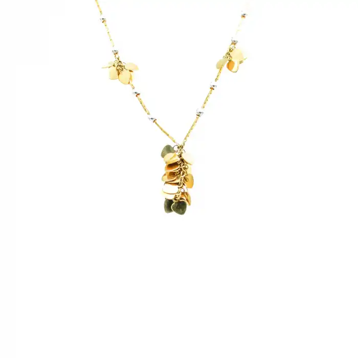 14 Ayar Pullu Salkım Minimal Kolye