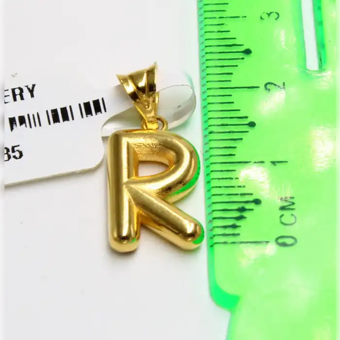 14 Ayar R Harf Kolye Ucu
