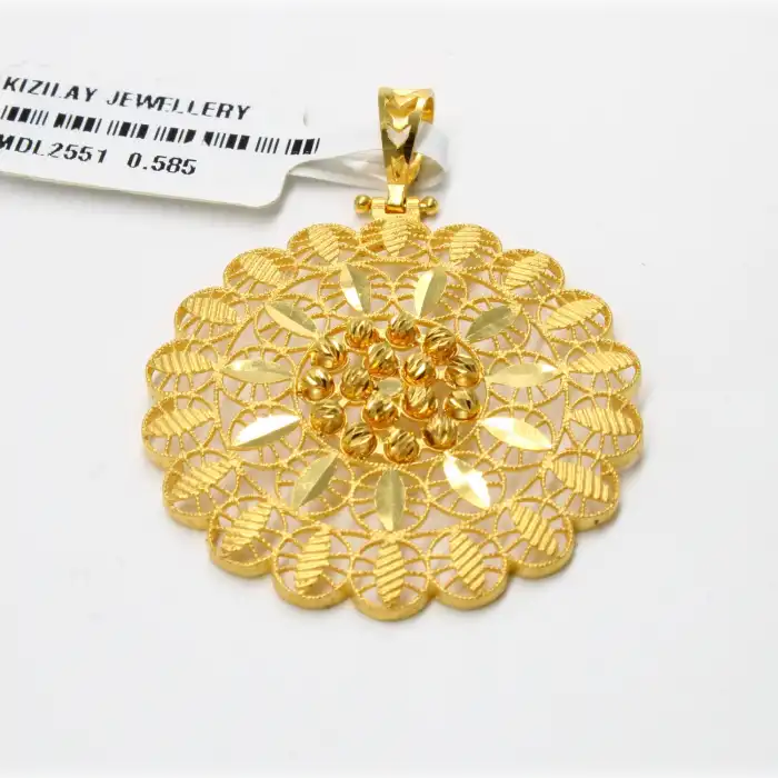 14 Ayar Saray Tasarım Dorikalı Kolye Ucu