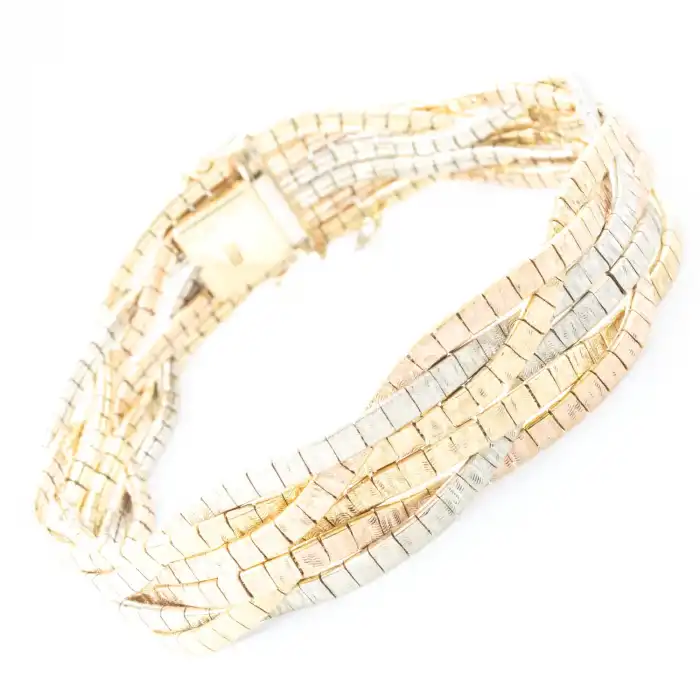 14 Ayar Sarmal 3 Renk Bileklik