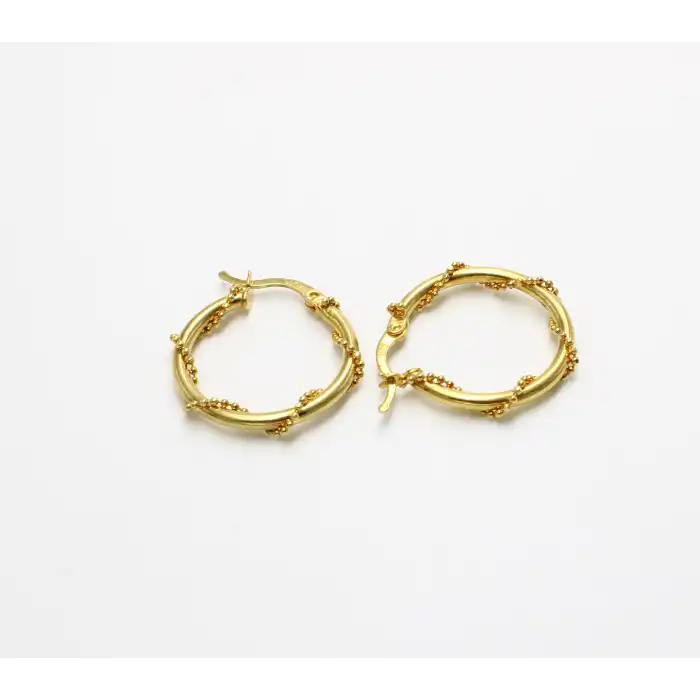 14 Ayar Sarmal Halka Küpe