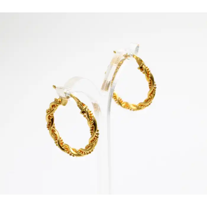 14 Ayar Sarmal Halka Küpe