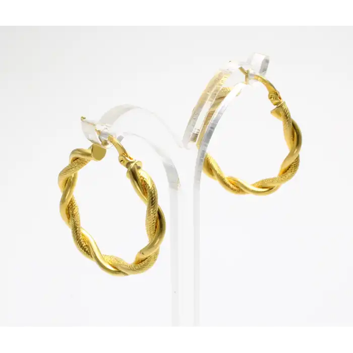 14 Ayar Sarmal Halka Küpe