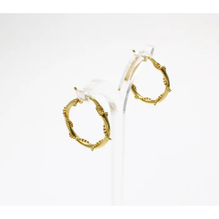 14 Ayar Sarmal Halka Küpe