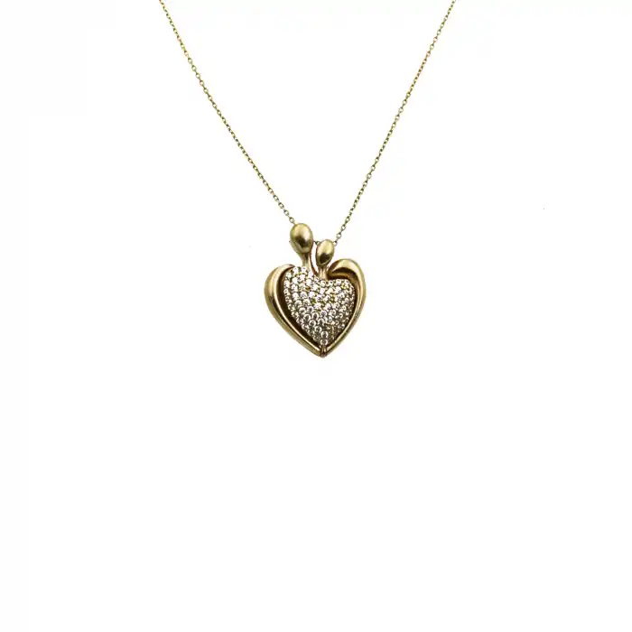 14 Ayar Sarmal Kalp Minimal Kolye