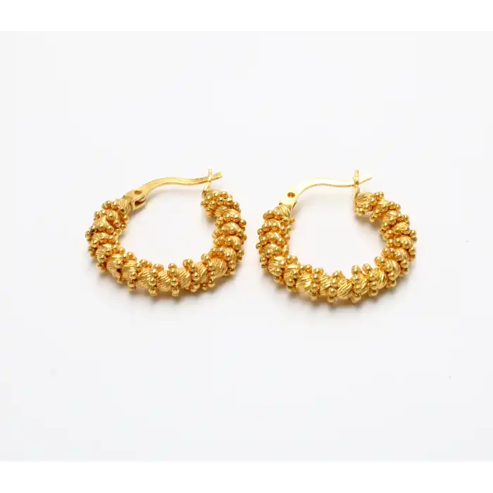 14 Ayar Sarmal Model Dorikalı Küpe