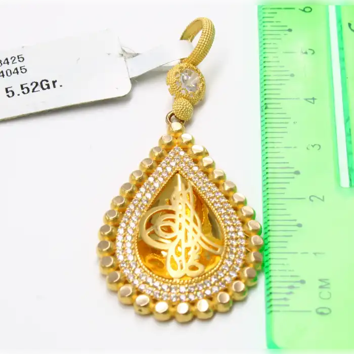 14 Ayar şık Model Tuğra Kolye Ucu