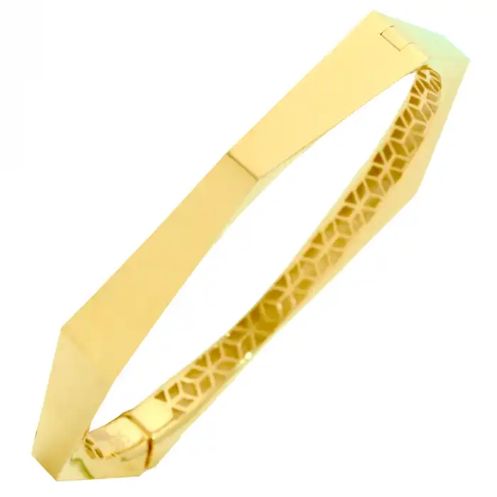 14 Ayar Simetri Kelepçe Bilezik