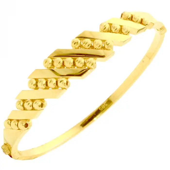 14 Ayar Sıralı Dorika Kelepçe Bilezik