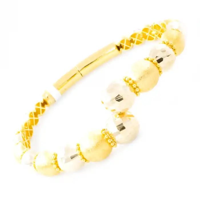 14 Ayar Sıralı Dorika Kelepçe Bilezik