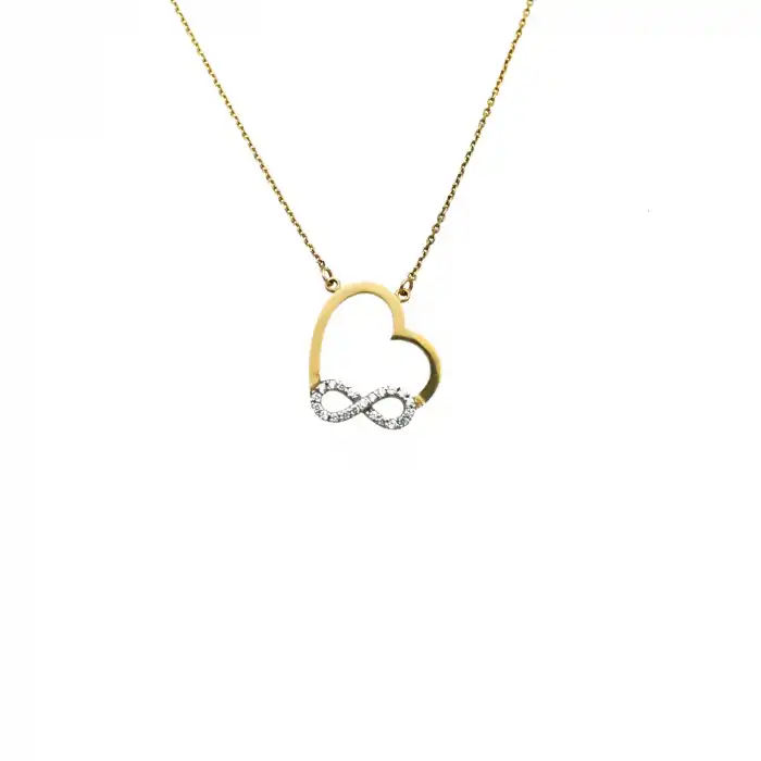 14 Ayar Sonsuzluk Kalpli Minimal Kolye