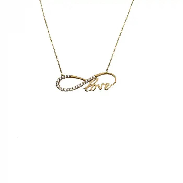 14 Ayar Sonsuzluk Minimal Kolye