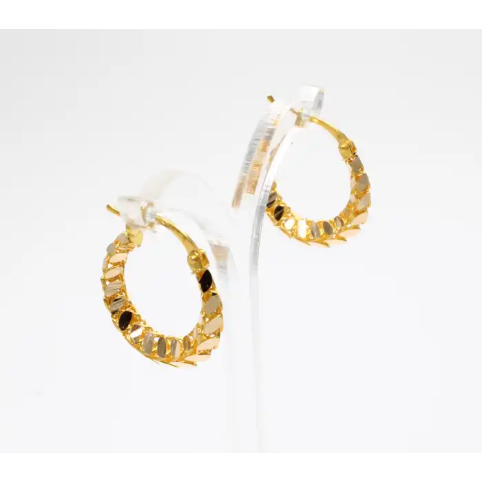 14 Ayar Tasarım Halka Küpe