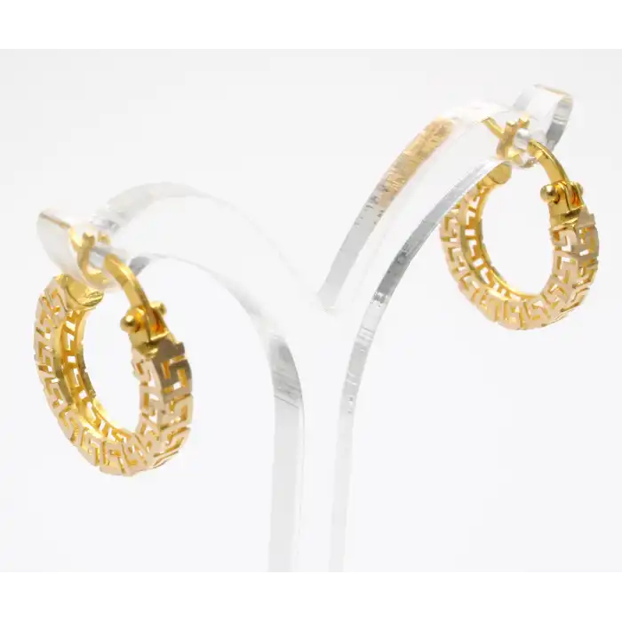 14 Ayar Tasarım Halka Küpe