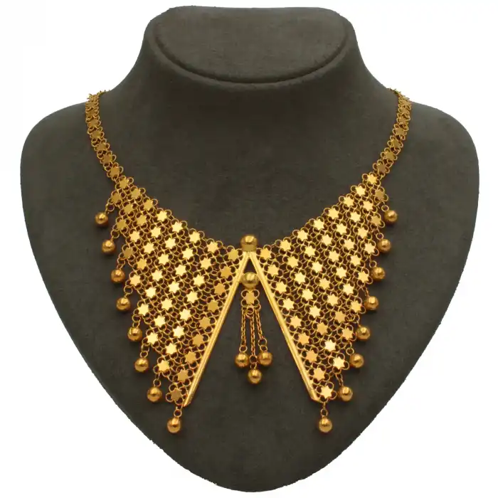 14 Ayar Tasarım Kişnişli Kolye