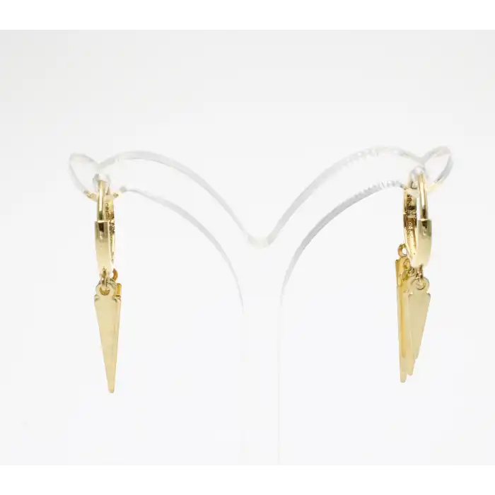 14 Ayar Tasarım Pullu Küpe