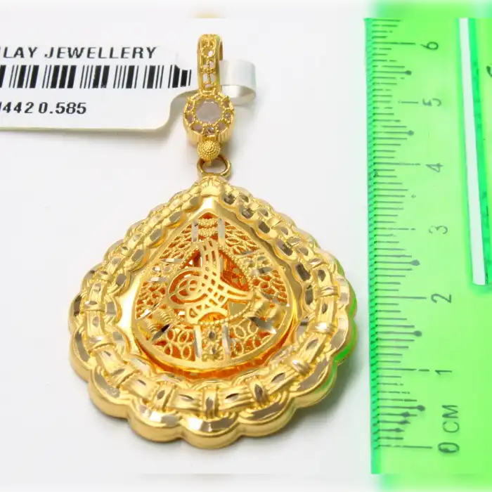 14 Ayar Tasarım Tuğra Kolye Ucu