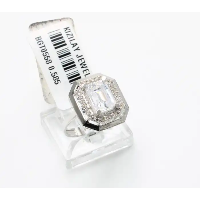 14 Ayar Taşlı Baget Yüzük