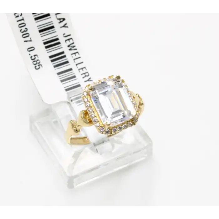 14 Ayar Taşlı Baget Yüzük