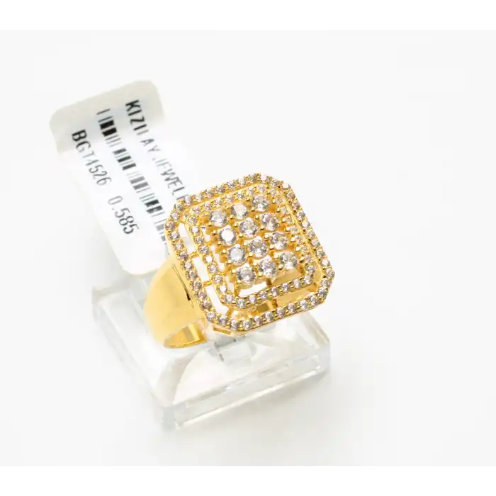 14 Ayar Taşlı Baget Yüzük