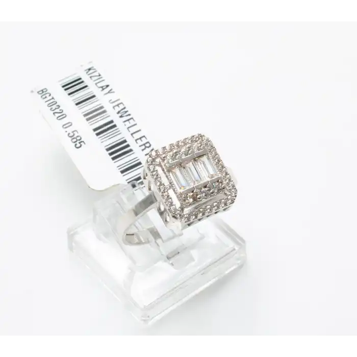 14 Ayar Taşlı Baget Yüzük