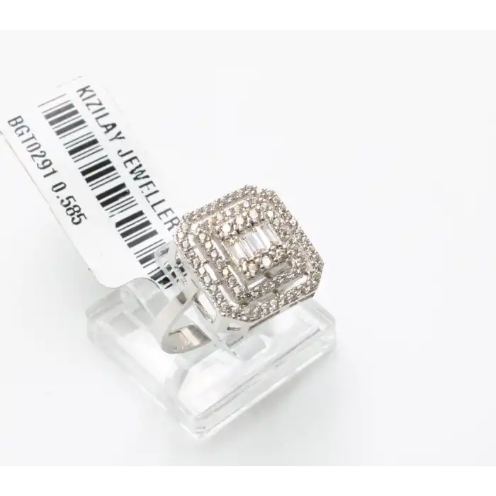 14 Ayar Taşlı Baget Yüzük