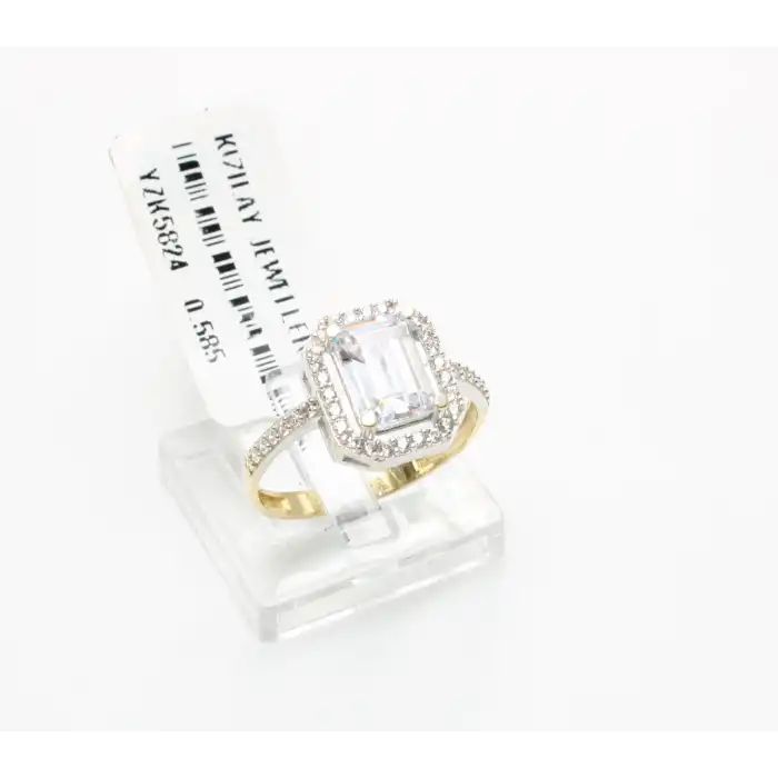 14 Ayar Taşlı Baget Yüzük