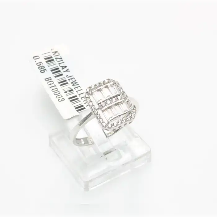 14 Ayar Taşlı Baget Yüzük