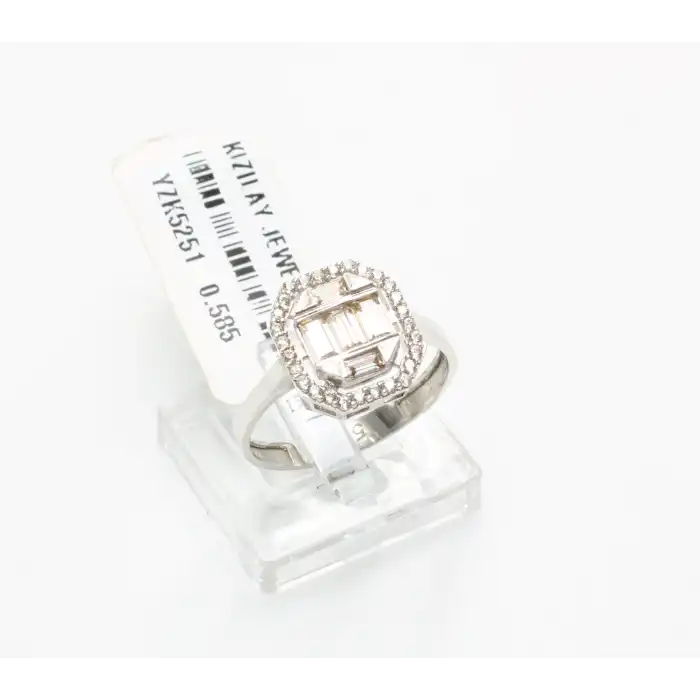 14 Ayar Taşlı Baget Yüzük