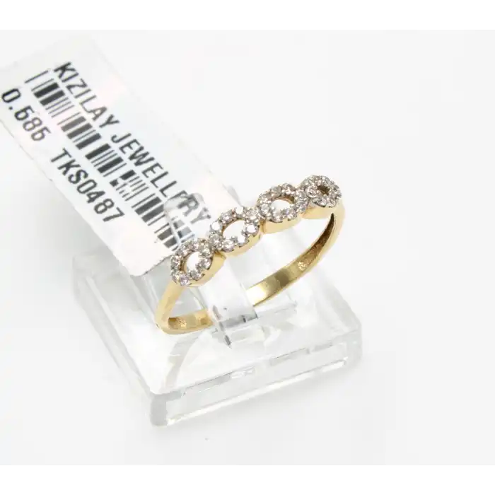 14 Ayar Taşlı Yüzük