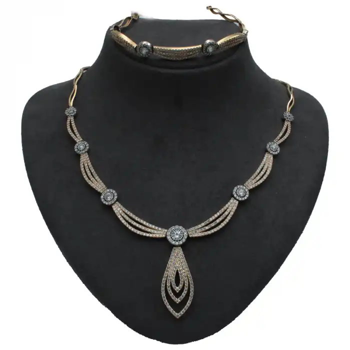 14 Ayar Taşlı Göz Set