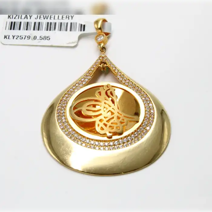 14 Ayar Taşlı Harika Kolye Ucu