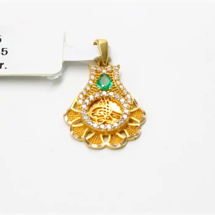 14 Ayar Taşlı Kolye Ucu