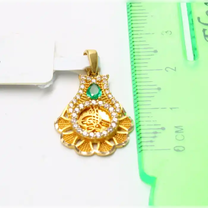 14 Ayar Taşlı Kolye Ucu